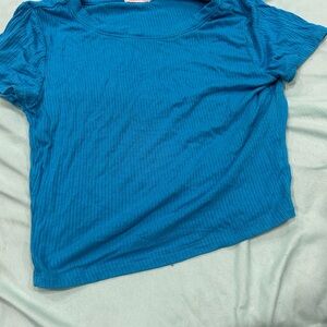 Teal Ribbed Women's Top